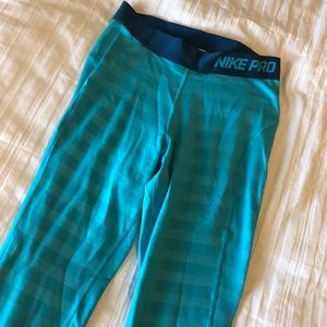 Blue Nike Pro full length legging